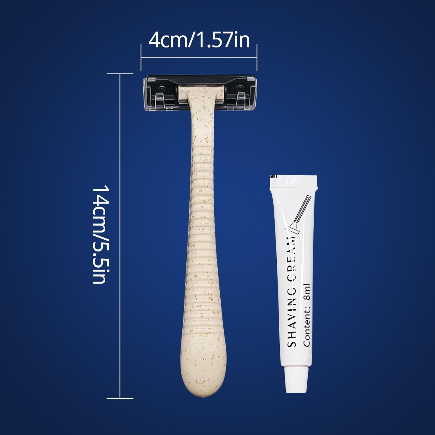 (200 Pack)Kheoxusa 3 Blade Disposable Razor,Three Blade Disposable Razor,Triple Blade Disposable Razor,Disposable Razors Individually Wrapped,Disposable Razors for Hotel, Airbnb,Homeless,Charity-Straw